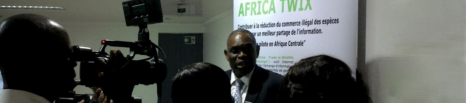 Paulinus interviewed at the launch of AFRICA-TWIX