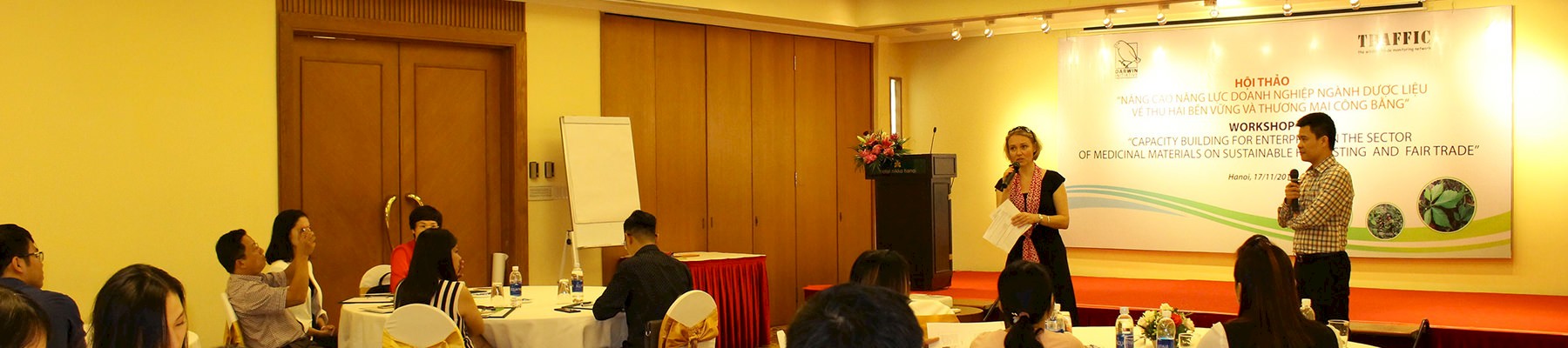 Madelon Willemsen, Director of TRAFFIC's Viet Nam office, addresses participants at the workshop