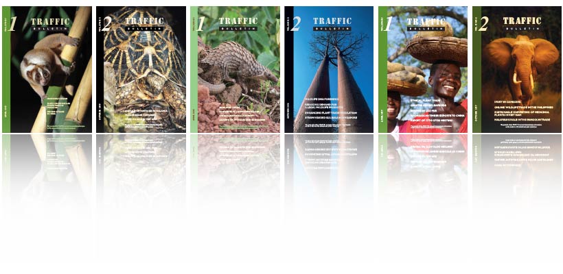 Some of the recent TRAFFIC Bulletin front covers