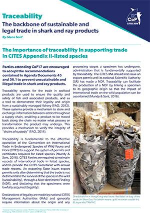 Traceability in supporting CITES-listed trade