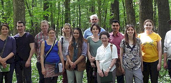 Participants of the FairWild Forum 2019 on the field trip to collections sites of Schmidt und Co., Hungary. Photo: Kirsten Palme / TRAFFIC