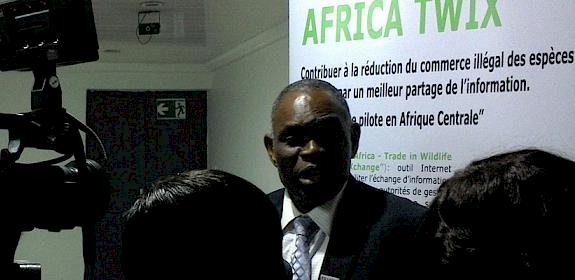 Paulinus interviewed at the launch of AFRICA-TWIX