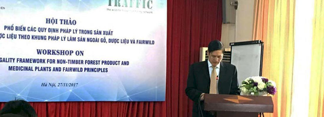 Mr Nguyen Ngoc TUAN, Deputy General Director of the Administration for Traditional Medicine addresses delegates © TRAFFIC