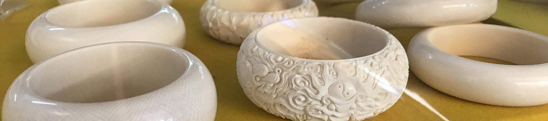 Ivory bangles for sale in Hong Kong © Gayle Burgess / TRAFFIC