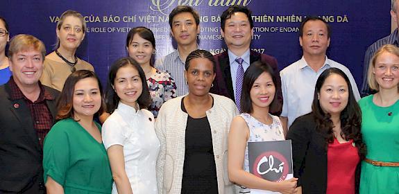 TRAFFIC staff and participants at today's event in Hanoi, Viet Nam © Nguyen Truong Giang