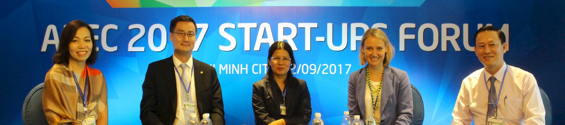 Panelists at the APEC Start-Up Forum, including Head of Traffic Viet Nam (2nd from right) © TRAFFIC