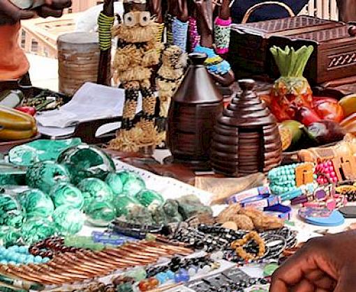 The elephant ivory market in Kinshasa, DRC