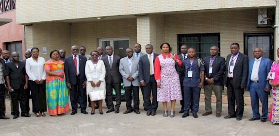Representatives from various Gabonese administrative and enforcement agencies attending a workshop promoting the use of the AFRICA-TWIX platform