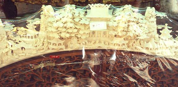 Two men were convicted in Hong Kong of illegally selling ivory after forensic evidence proved they were trading recently sourced ivory chopstick. File photo of ivory on sale in Hong Kong © TRAFFIC