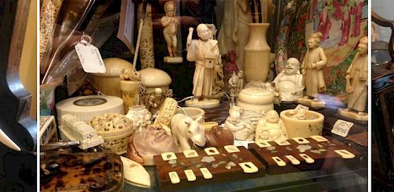 Various ivory products observed for sale in UK retailers © TRAFFIC