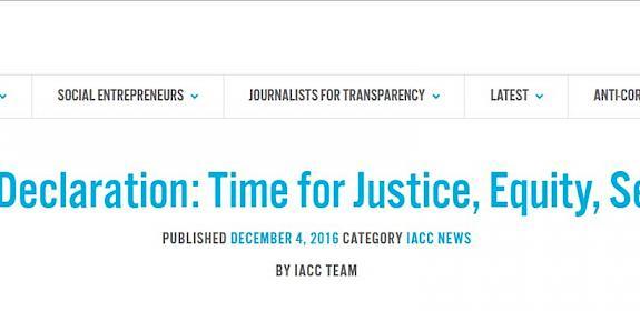 For the first time illicit financial flows and corruption in wildlife crime, including fisheries, were part of the official agenda of an IACC