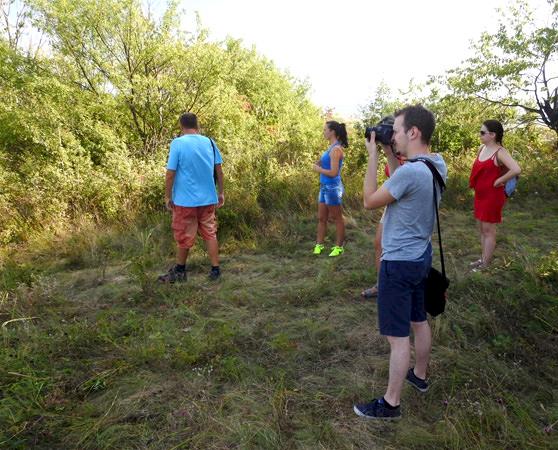 Participants at a capacity building workshop are taught basic plant identification © Kirsten Palme / TRAFFIC