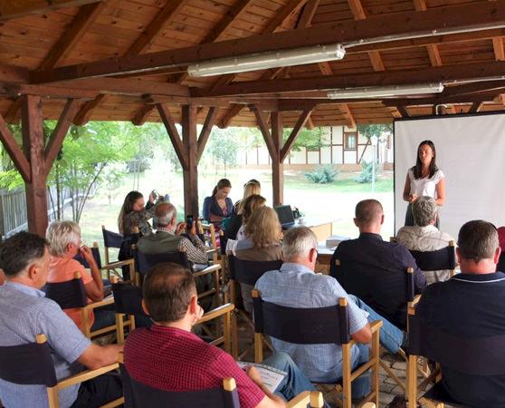 A training workshop with local harvetsers, discussing target wild species and sustainable harvesting techniques